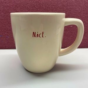 RaeDunn-NEW font-large cup (coffee) cream/red Adorable!! Great valentine present